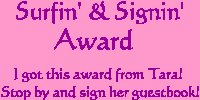 Tara's Surfin' & Signin' Award
