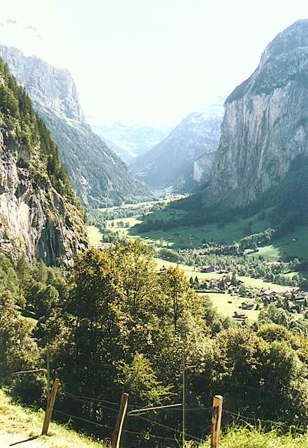 The valley of Lauterbrunnen