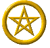 Animated Gold Pentagram