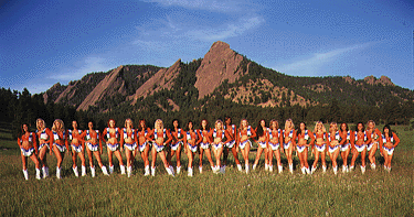 NFL Denver Broncos Cheerleaders wearing leather chaps.  Broncos  cheerleaders, Denver bronco cheerleaders, Nfl outfits