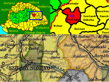 Szcs in Szilgy County of historical Hungary