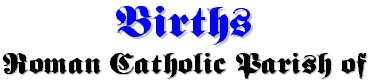 Births in Roman Catholic Parish of