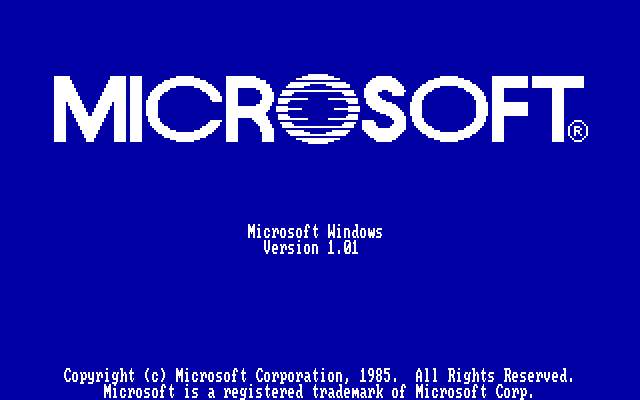 Gambar tampilan MICROSOFT WINDOWS  1.0