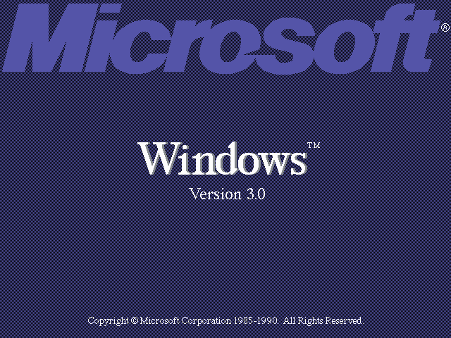 Gambar logo MICROSOFT WINDOWS  3.0