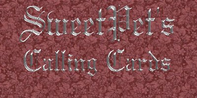 SweetPets Calling Cards