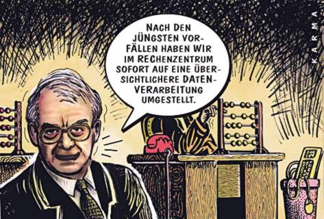 Karma Cartoons Archiv 01 02 03 Fehler Im Rechenzentrum Augustin Macheret Staatsrat Schulgeld