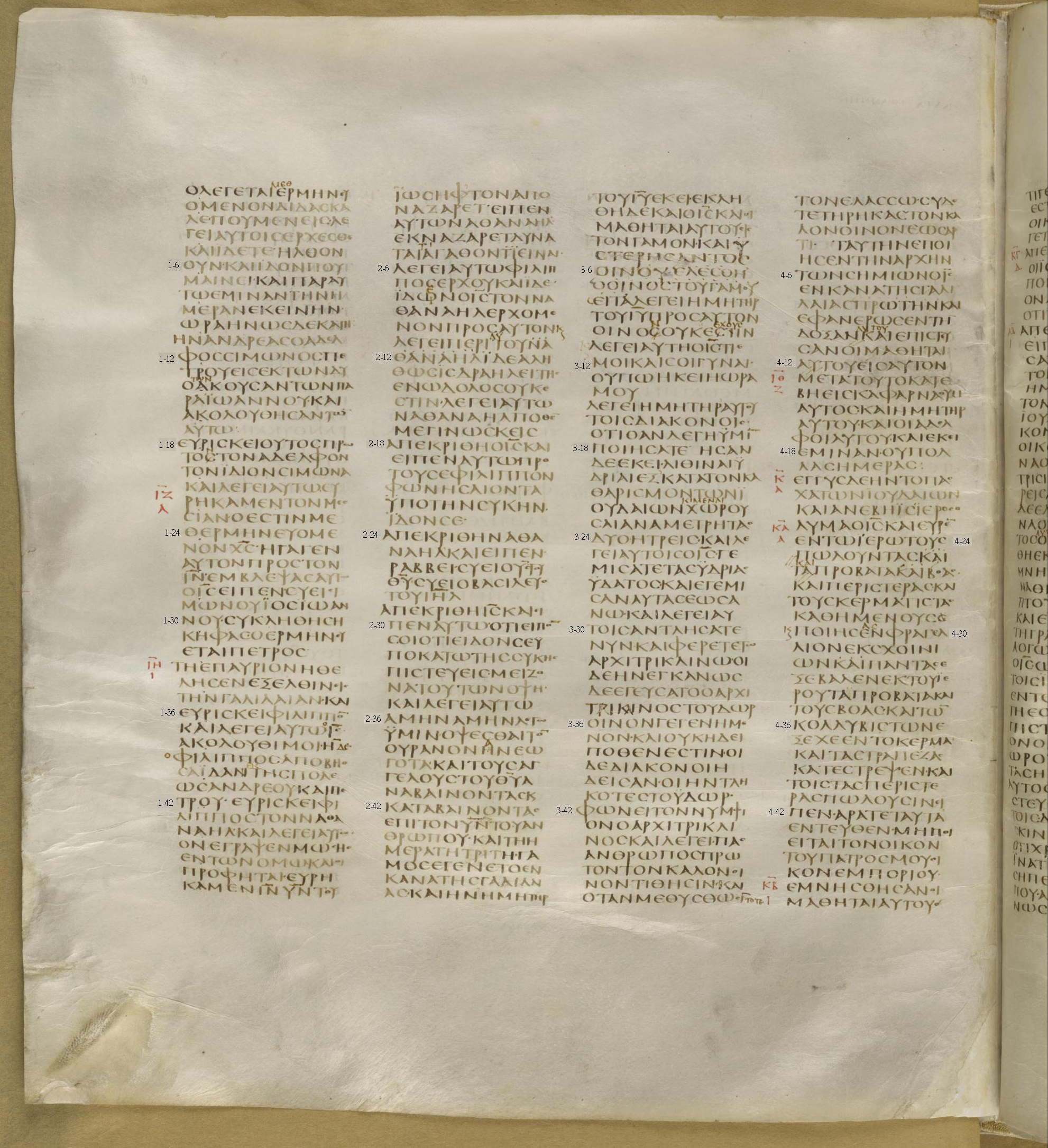 Codex Greek New Testament John Page 2 Numbered