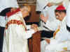 Lucien Pulvemarcher, Papa "Pio XIII", en el momento de ser ordenado por el laico que el cre obispo.
