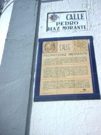 Placa conmemorativa de Pedro Daz Morante en Alczar de San Juan