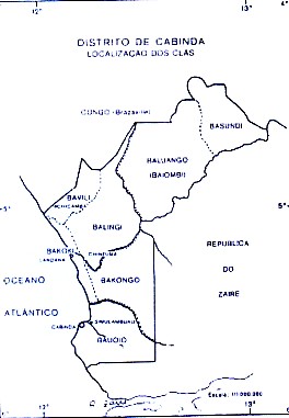 Mapa da provincia de Cabinda