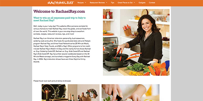 Rachael Ray Website1
