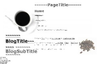 Screenshot of the Blog template with the Caffeine skin