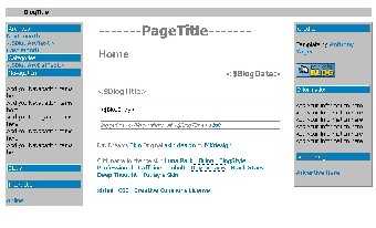 Screenshot of the Blog template with the Day Dreams skin