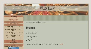 Screenshot of the Blog template with the Luna Park skin