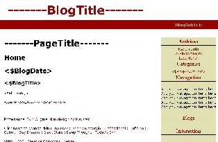 Screenshot of the Blog template with the Professional skin