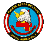 Escudo de combate del Grupo Areo N 4 Las Aguilas de la Ala Area N 3 de la FAP