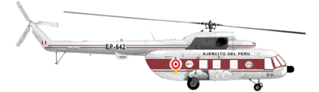Helicóptero tipo Mil Mi-17 de la Aviación del Ejército del Perú