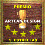 Premio Cinco Estrellas otorgado por Artean Design