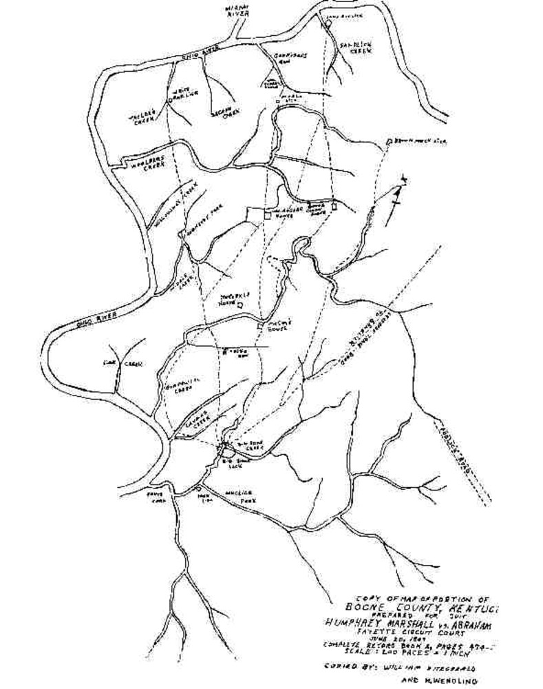 Boone County Map 1804