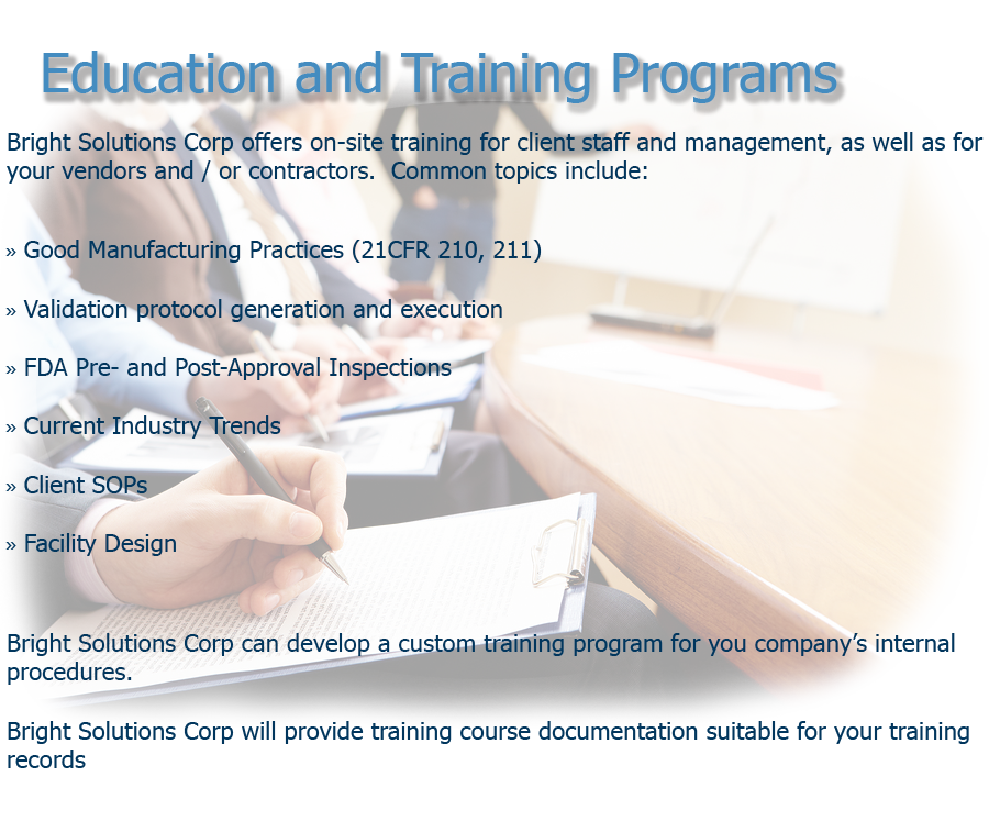 Education and Training Services