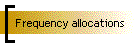 Frequency allocations