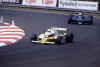 Elio chases Rene Arnoux through Woodcote chicane at the 1979 British GP