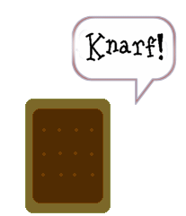 Hee hee hee! A s'mores flavored Knarf Tart. (looong story behind this one ^_^;;)