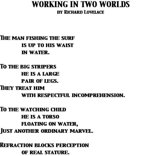 Working in Two Worlds by Richard Lovelace