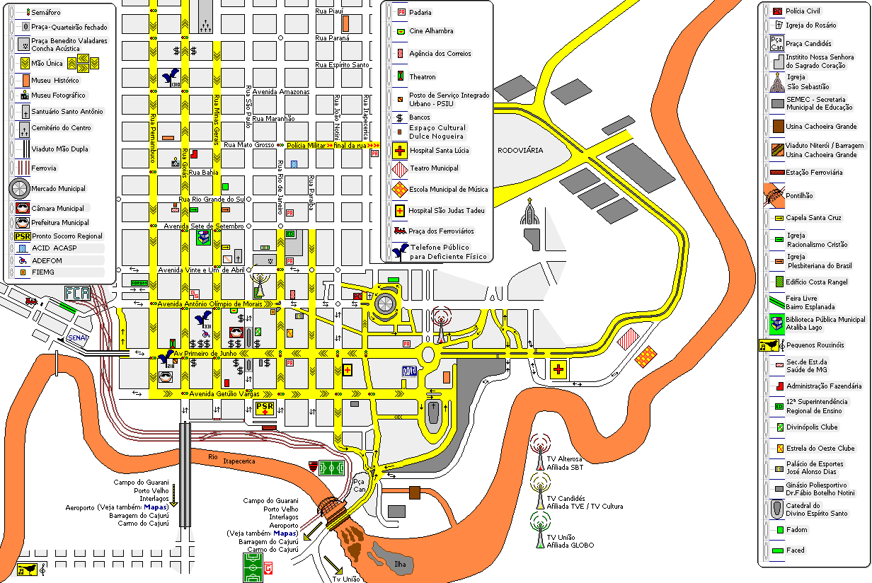 Mapa da Área Central da Cidade