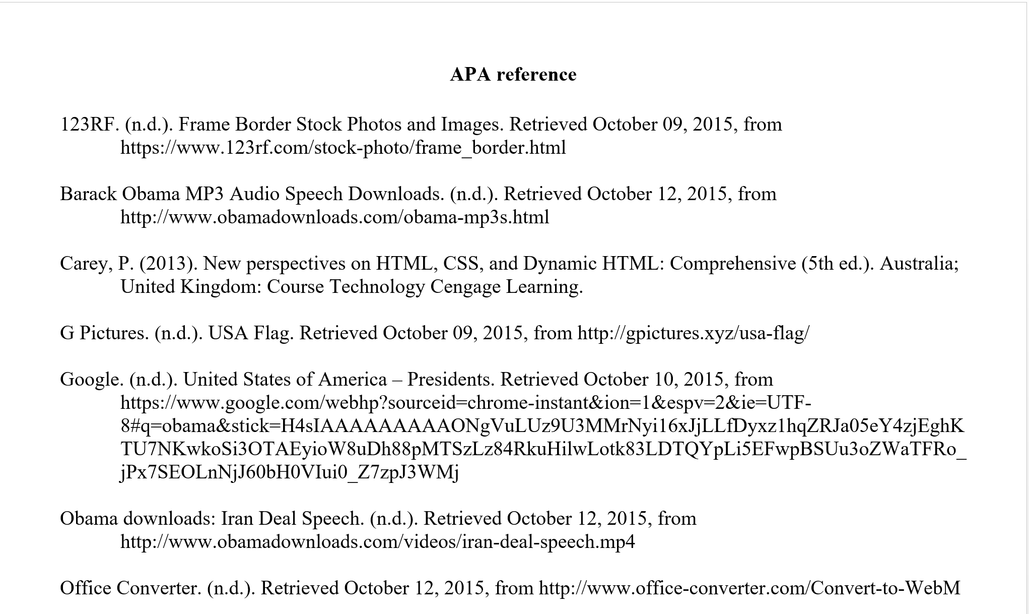 APA Reference