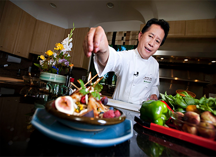 Martin Yan cooking