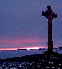 Vinces Cross and sunset