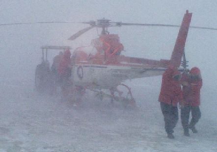 Paking up a Helicopter in a Storm