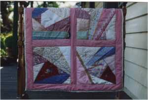 crazy patchwork cot quilt