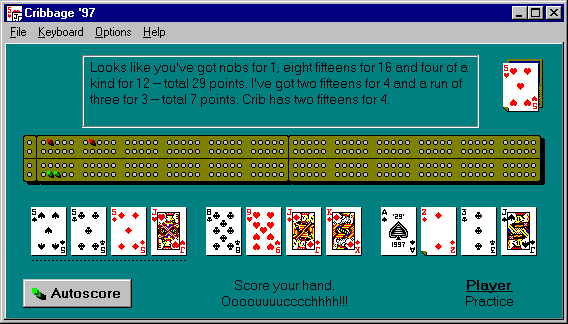 Screen Snapshots For Cribbage 97