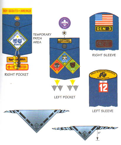 webelos cub scout uniform patch placement