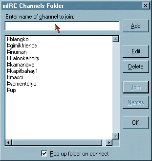 Figure 2. Channels Folder Dialog Box