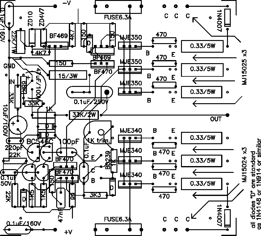 Bigamp PCB layout