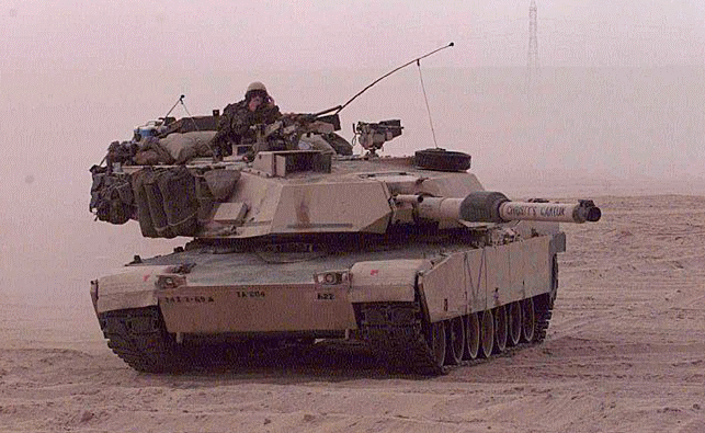 The M1-A2, the American MBT.