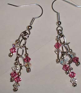 Pretty in Pink-Chain Link Earrings