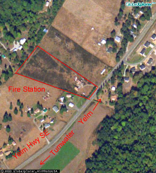 Aerial photograph of the property at 10922 Yelm Hwy SE