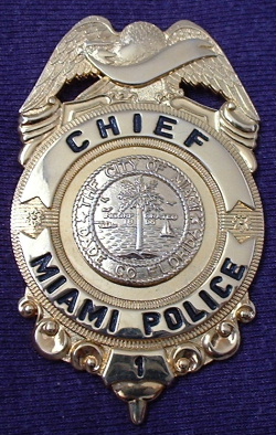 Chief, Miami Police, hallmarked Blackinton