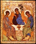 Icon of the Old Testament Trinity by Rublev