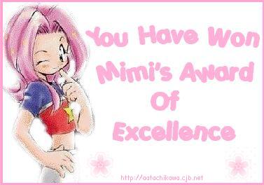 Mimi's Award of Excellence from All About Tachikawa
