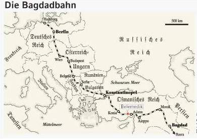 [Karte der Bagdadbahn]
