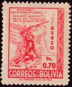 [Briefmarke auf Eduardo Abaroa 1952]