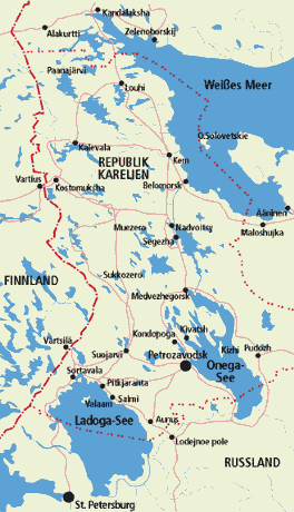 [Karte Kareliens]