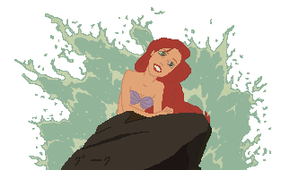 Ariel splashing out of the water