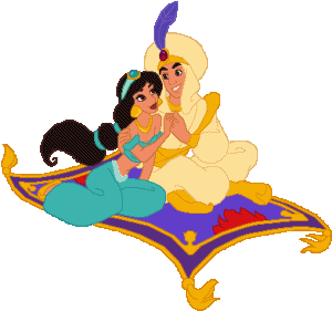 Aladdin & Princess Jasmine on Carpet