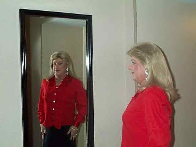 Carolyn in duo...using the mirror